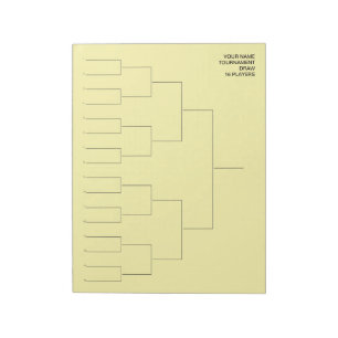 Modèle de tirage au sort de tournoi bloc-notes pou