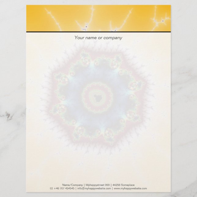 Modèle D'en-tête De Lettre Dessous de verre - Art fractal (Devant)