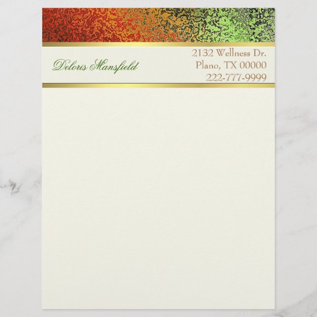 Modèle D'en-tête De Lettre Elégant Foil Look Business Letterhead (Devant)