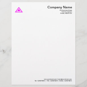 Modèle D'en-tête De Lettre Forme triangulaire - Magenta