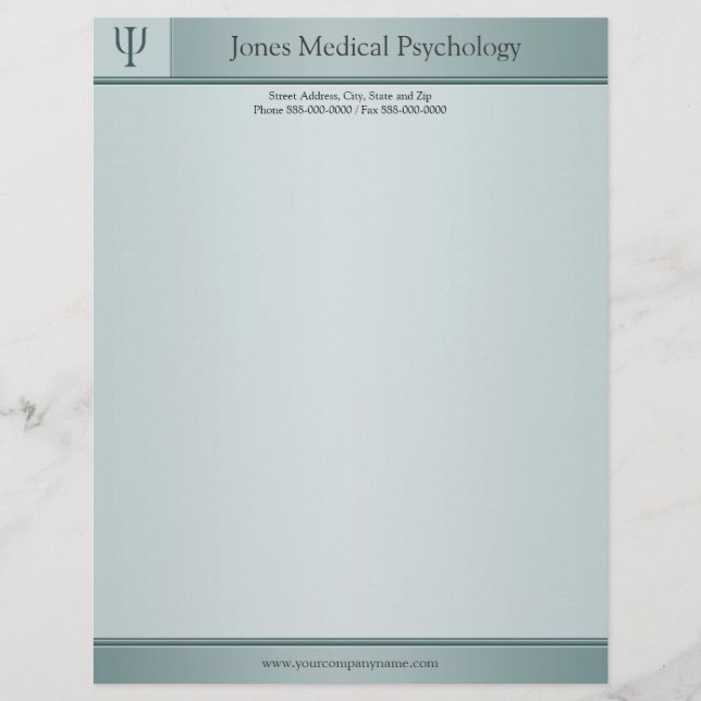 Modèle D'en-tête De Lettre Psychologue en-tête (Devant)