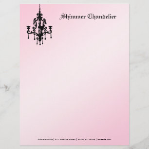 Modèle D'en-tête De Lettre rose 2 du lustre 311-Shimmer