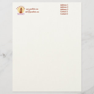 Modèle D'en-tête De Lettre Studio de bronzage - En-tête