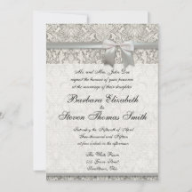 Modèle dentelle blanche personnalisé faire-part de