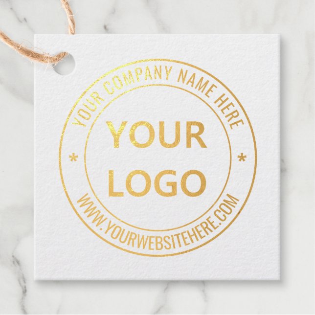 Modèle des étiquettes Cadeau du logo de l'entrepri (Devant)