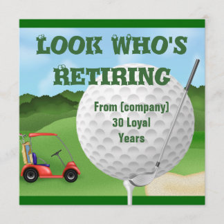 MODÈLE des invitations à la retraite pour golf