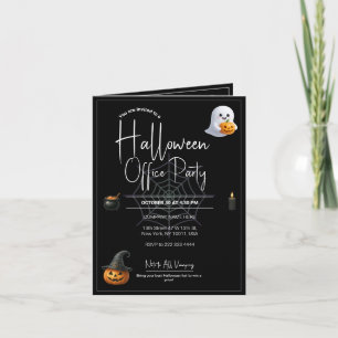 Modèle des invitations et des invitations Hallowee