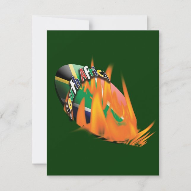 Modèle des invitations sud-africaines au rugby (Devant)