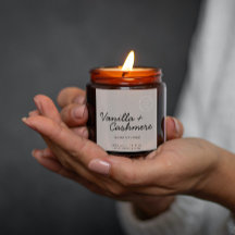 Modèle d'étiquette de bougie minimaliste Étiquette