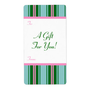 Modèle d'étiquette d'étiquette de cadeau To/Fro
