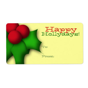 Modèle d'étiquette d'étiquette de cadeau To/Fro