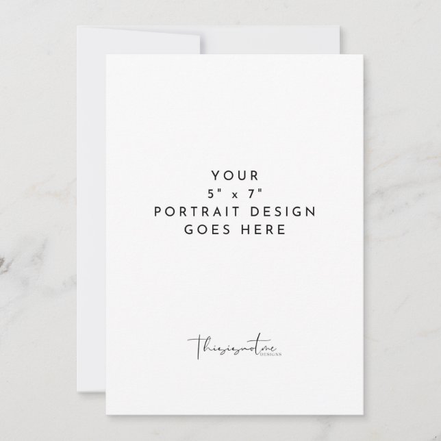 Modèle d'impression de carte de portrait vertical  (Devant)