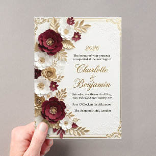 Modèle d'invitation de mariage de luxe