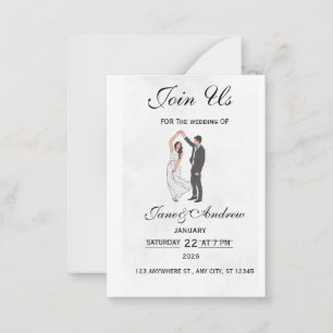 Modèle d'invitation de mariage élégant - Flo roman