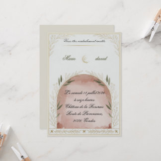 Modèle d'invitation de mariage floral élégant