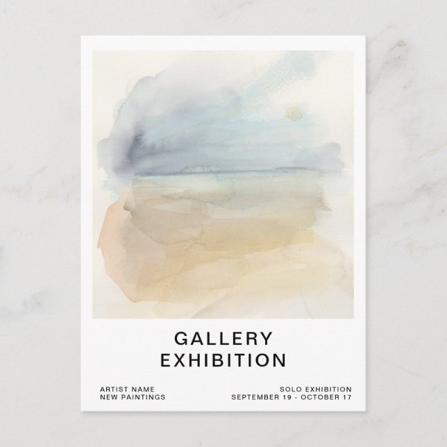 Modèle d'invitation d'exposition de la Galerie per (Devant)