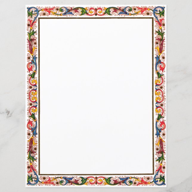 Modèle d'invitation Florentine Arabesque (Devant)