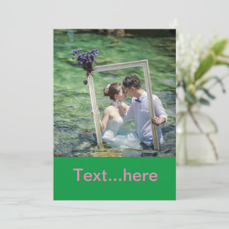 Modèle d'invitation pour carte de mariage