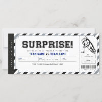 Modèle du billet cadeau de jeu de hockey surprise