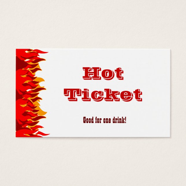 Modèle du bon Hot Ticket Red Flames (Devant)