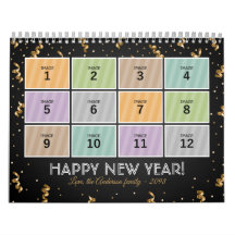 Modèle du calendrier familial 2023 Parties scintil