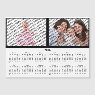 modèle du calendrier photo familial annuel 2016