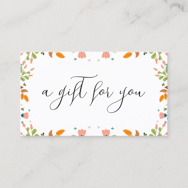 Modèle du certificat cadeau de frontière florale (Devant)