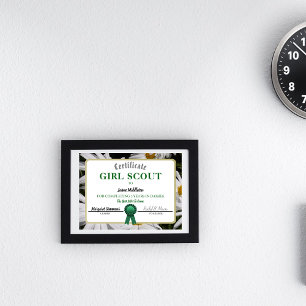 Modèle du certificat de service de marguerites de 