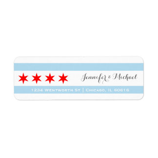 Modèle du drapeau de Chicago | Red Star | Bleu