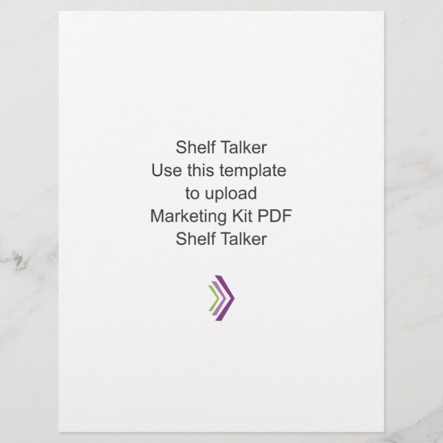 Modèle du kit marketing Shelf Talker (Devant)