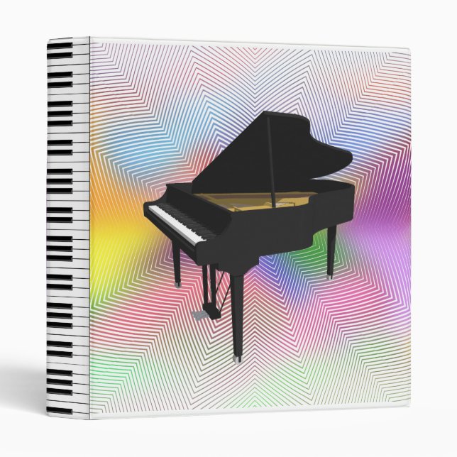 Modèle du piano à queue 3D : Classeur fait sur (Devant/Côté)