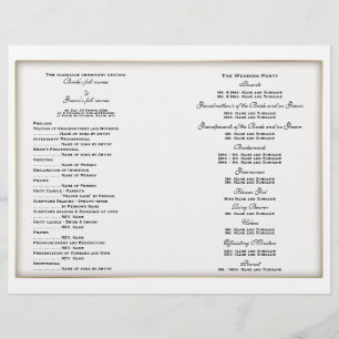 Modèle du programme de mariage (deux)