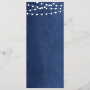 Modèle du programme de mariage Marine Blue String