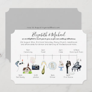 Modèle du programme d'icône du Mariage d'aquarelle