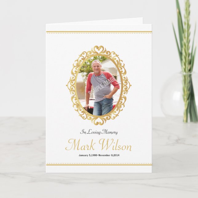 Modèle du programme funéraire commémoratif (Devant)