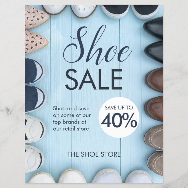 Modèle du prospectus de vente de chaussures (Devant)