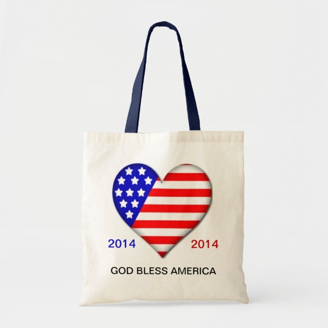 Modèle du Sac fourre-tout de coeur du drapeau patr (Devant)