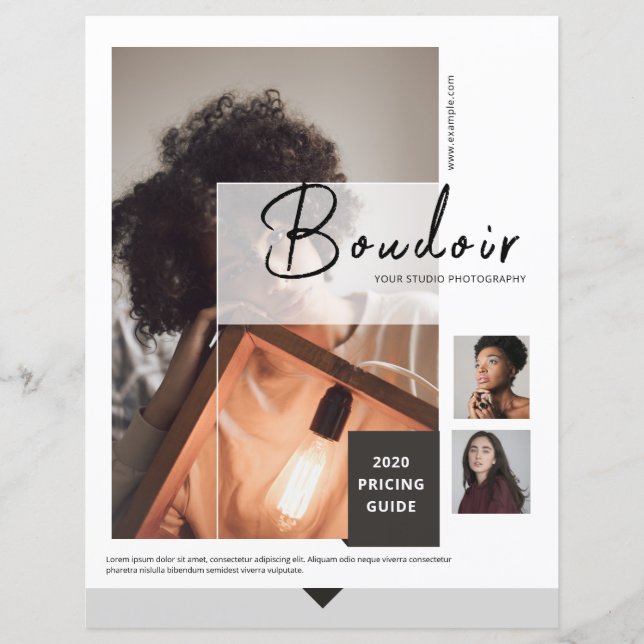 Modèle du tarif de la photographie (Devant)