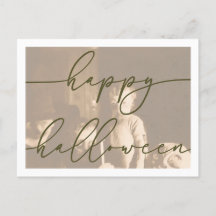Modèle éffrayant de carte postale Halloween