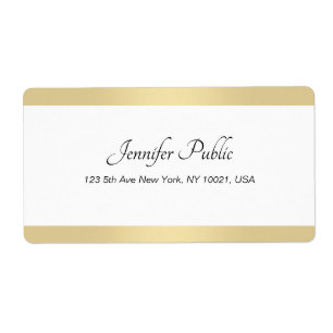 Modèle élégant et moderne Gold White