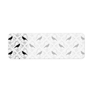 Modèle élégant noir et blanc de corneille