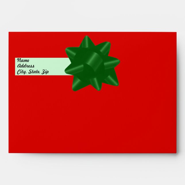 Modèle Enveloppe Boue Cadeau Vert (Devant)
