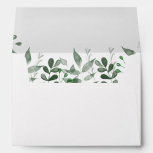 Modèle Enveloppe Faire-part de mariage verte