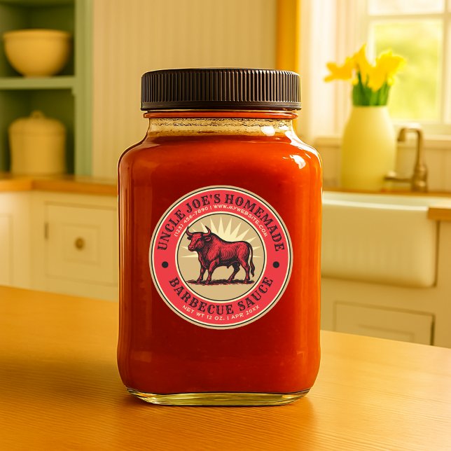 Modèle Étiquette à la sauce barbecue maison (Créateur téléchargé)