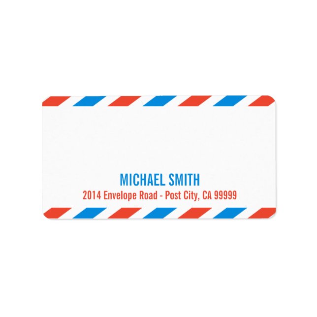 Modèle étiquette Airmail (Devant)