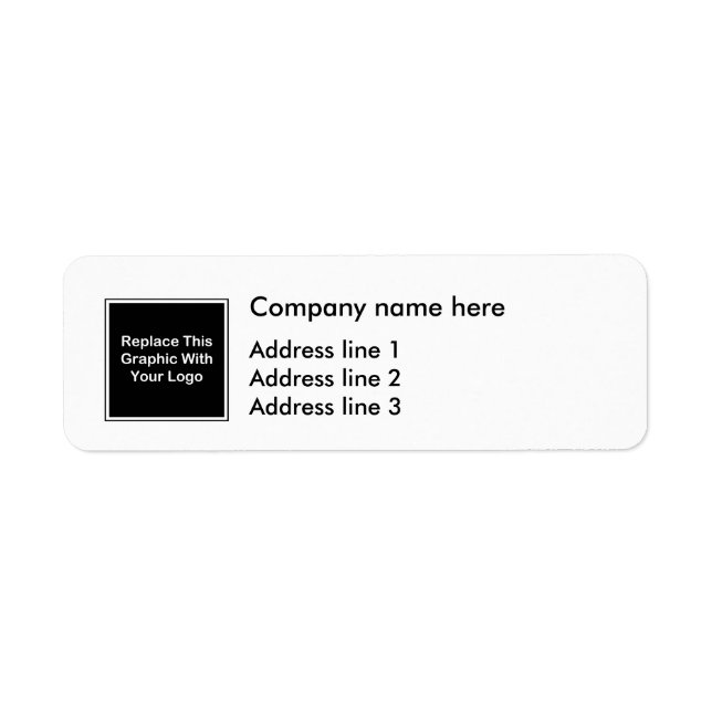 Modèle Étiquette de adresse du logo de l'entrepris (Devant)
