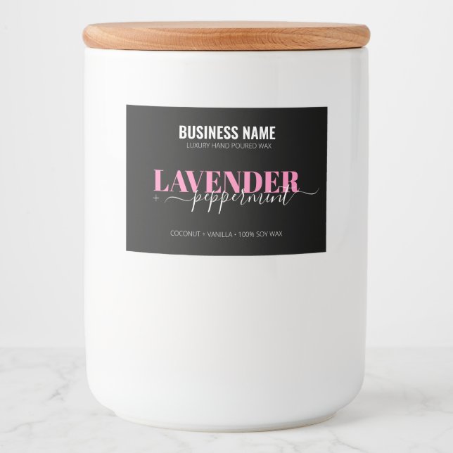 Modèle Étiquette de bougie de luxe modifiable Pers (Devant)