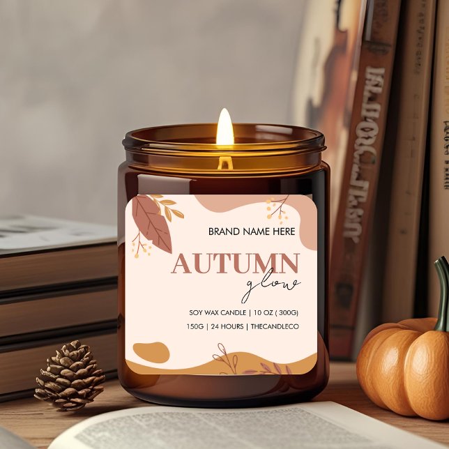 Modèle Étiquette de chandelle d'automne personnali (Créateur téléchargé)