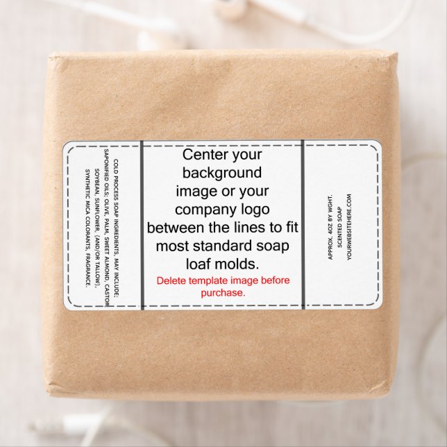 modèle Étiquette de savon do-it-yourself à froid (En situation)