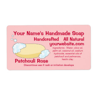 Modèle Étiquette de savon sur mesure